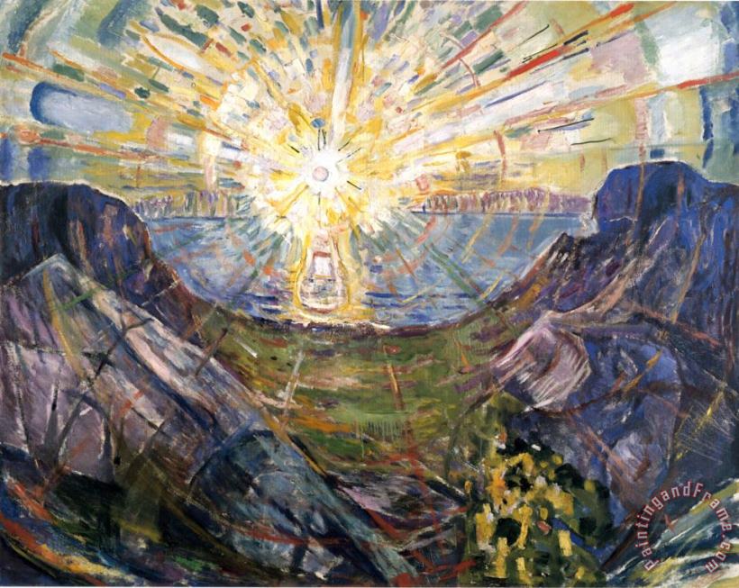 The Sun 1912 painting - Edvard Munch The Sun 1912 Art Print