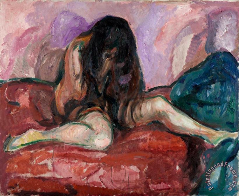 Weeping Nude painting - Edvard Munch Weeping Nude Art Print