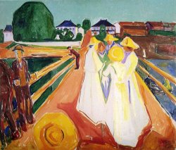 Edvard Munch Women on The Bridge