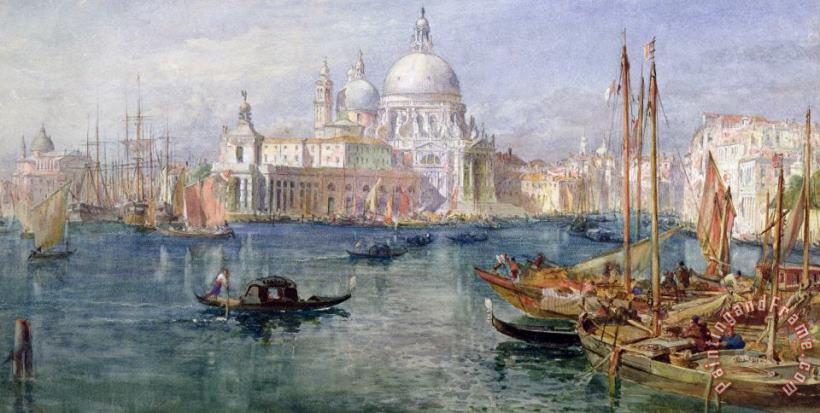 St Maria Della Salute Venice painting - Edward Angelo Goodall St Maria Della Salute Venice Art Print