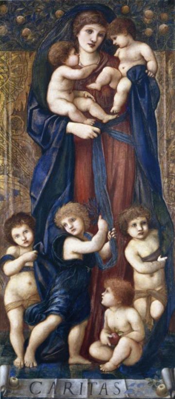 Caritas painting - Edward Burne Jones Caritas Art Print