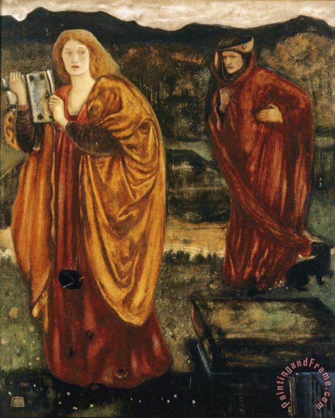 Merlin And Nimue painting - Edward Burne Jones Merlin And Nimue Art Print