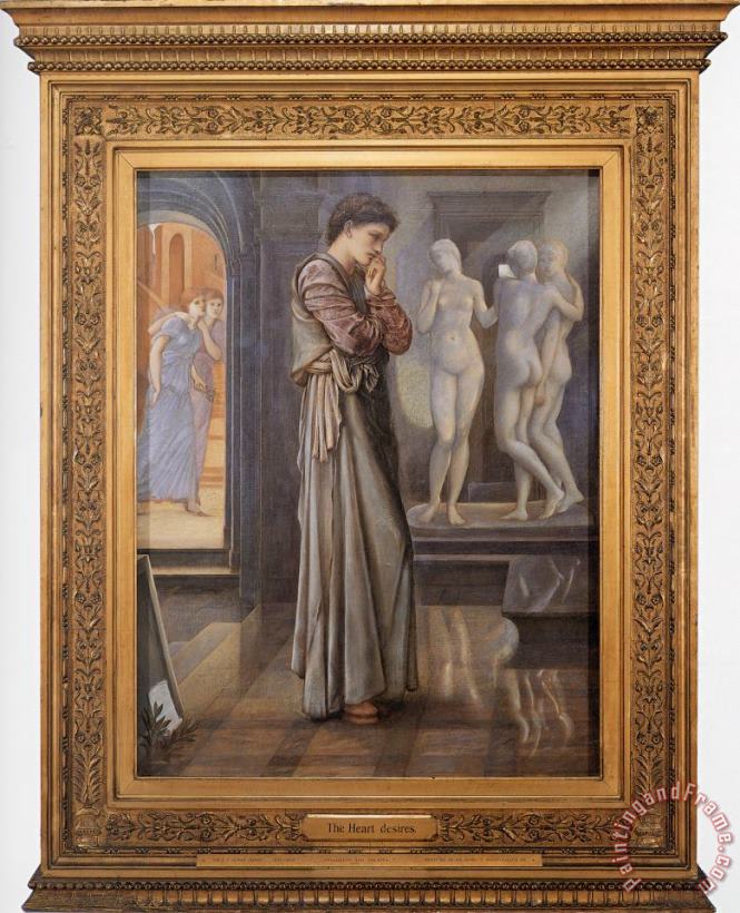 Pygmalion And The Image I &#173; The Heart Desires painting - Edward Burne Jones Pygmalion And The Image I &#173; The Heart Desires Art Print