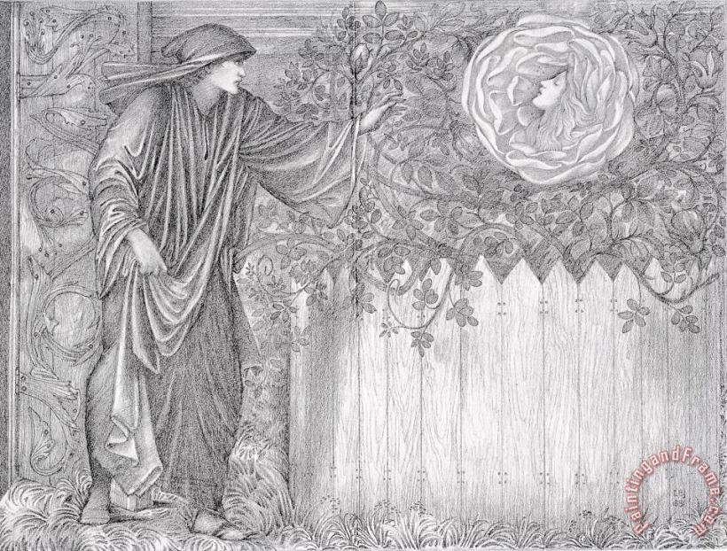 Edward Burne Jones Romaunt of The Rose The Heart of The Rose Art Print