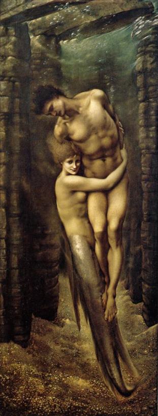 The Depths of The Sea painting - Edward Burne Jones The Depths of The Sea Art Print