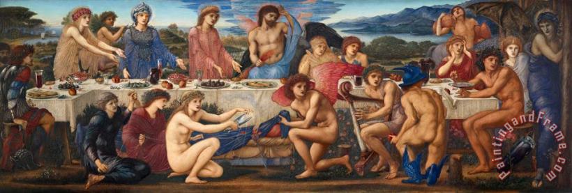 The Feast of Peleus painting - Edward Burne Jones The Feast of Peleus Art Print
