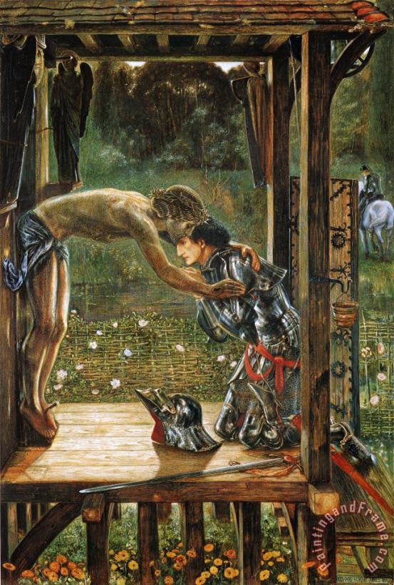 The Merciful Knight Detail painting - Edward Burne Jones The Merciful Knight Detail Art Print