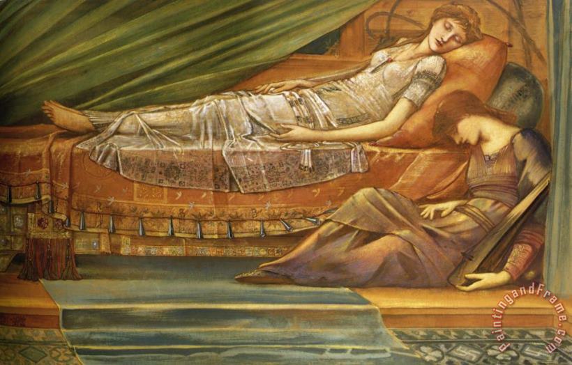 The Sleeping Princess painting - Edward Burne Jones The Sleeping Princess Art Print