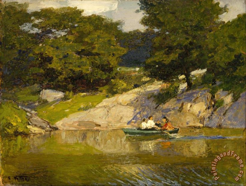 Boating in Central Park painting - Edward Henry Potthast Boating in Central Park Art Print