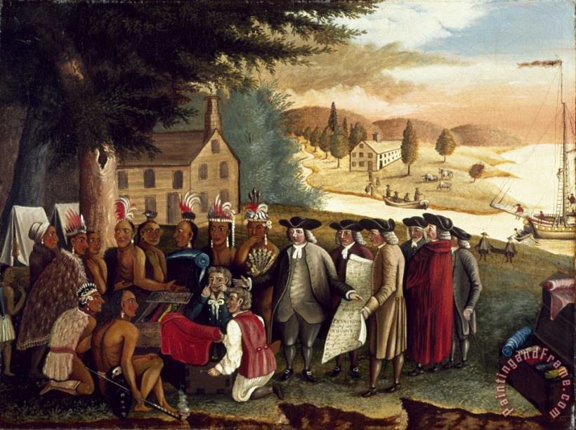 Penn's Treaty with The Indians painting - Edward Hicks Penn's Treaty with The Indians Art Print