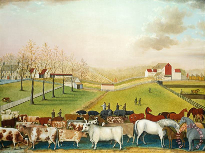 The Cornell Farm painting - Edward Hicks The Cornell Farm Art Print