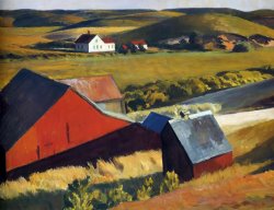 Edward Hopper Cobbs Barns And Distant Houses