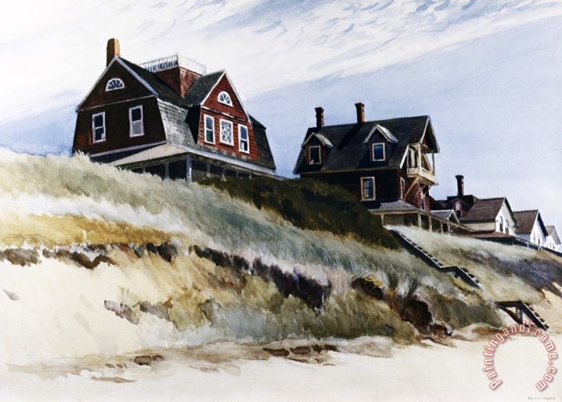 Cottages at Wellfleet painting - Edward Hopper Cottages at Wellfleet Art Print