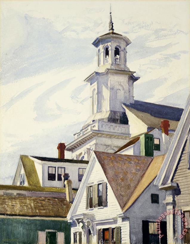 Edward Hopper Methodist Church Tower Art Painting
