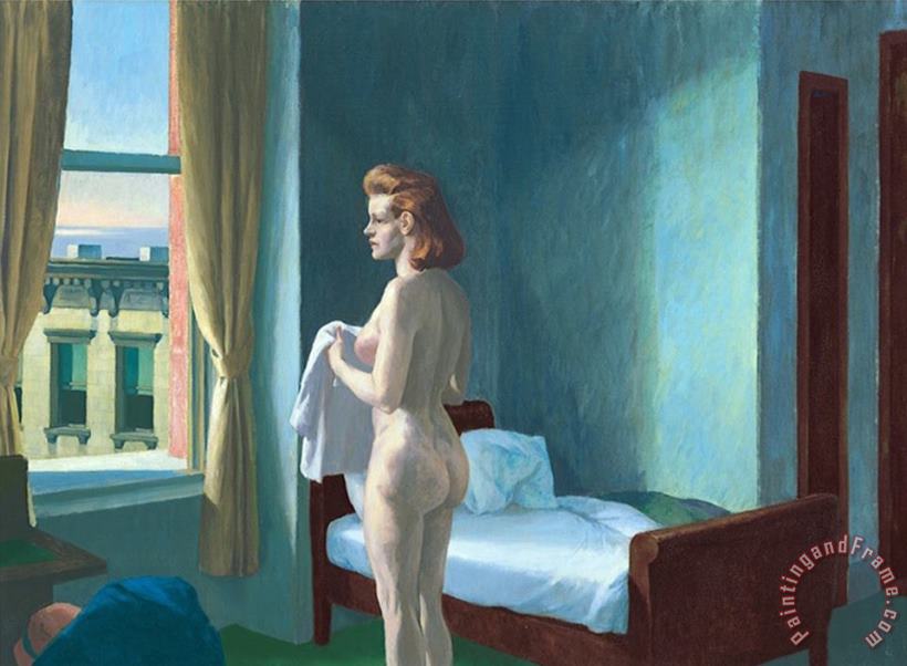 Morning in a City painting - Edward Hopper Morning in a City Art Print