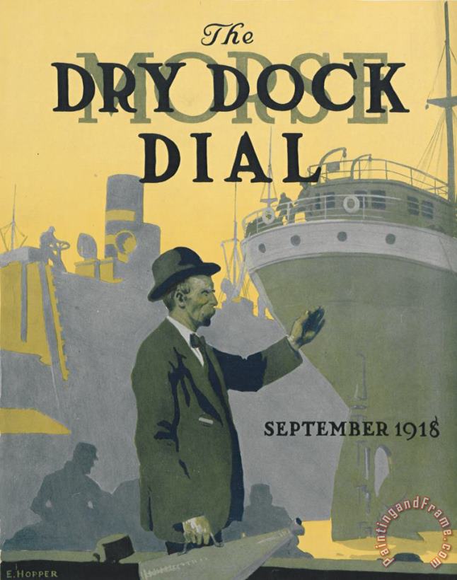 Morse Dry Dock Dial painting - Edward Hopper Morse Dry Dock Dial Art Print