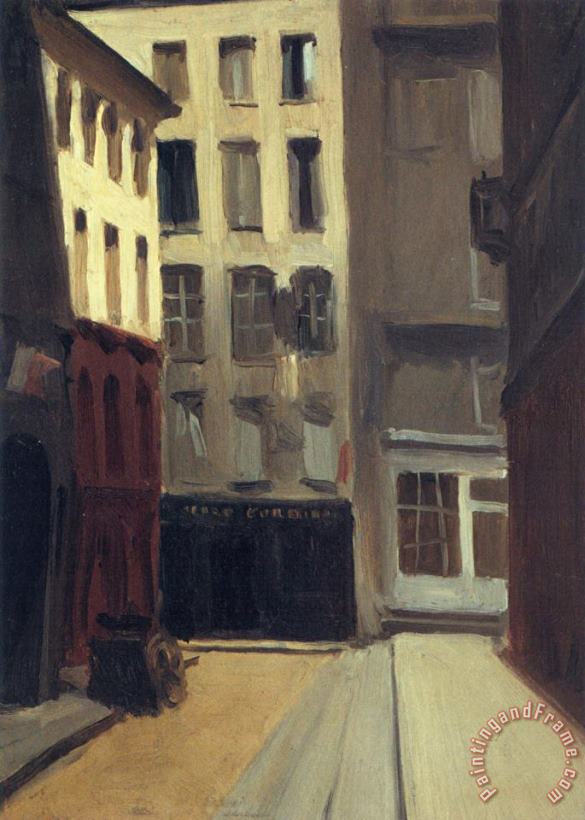 Paris Street painting - Edward Hopper Paris Street Art Print