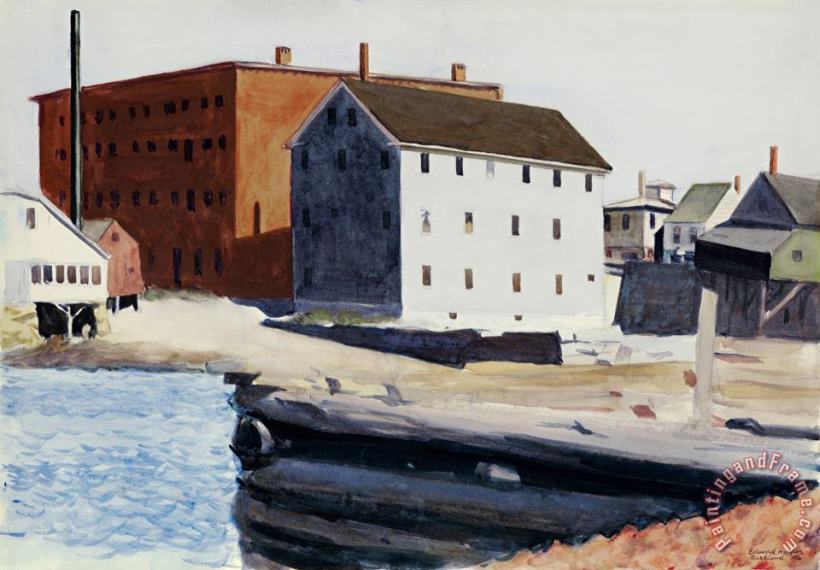 Rockland Harbor painting - Edward Hopper Rockland Harbor Art Print