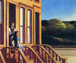 Edward Hopper Sunlight on Brownstones