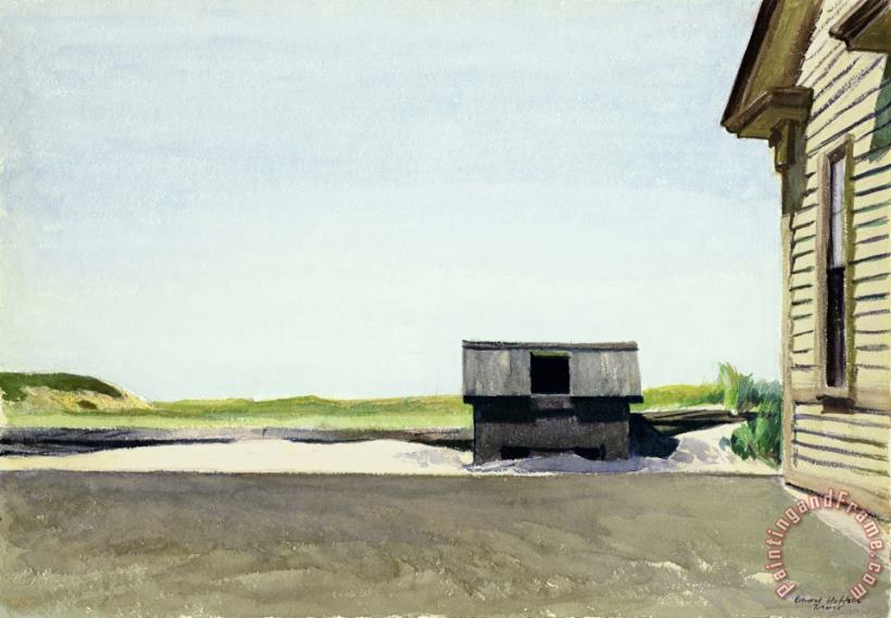Truro Station Coal Box painting - Edward Hopper Truro Station Coal Box Art Print