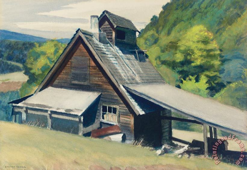 Vermont Sugar House painting - Edward Hopper Vermont Sugar House Art Print