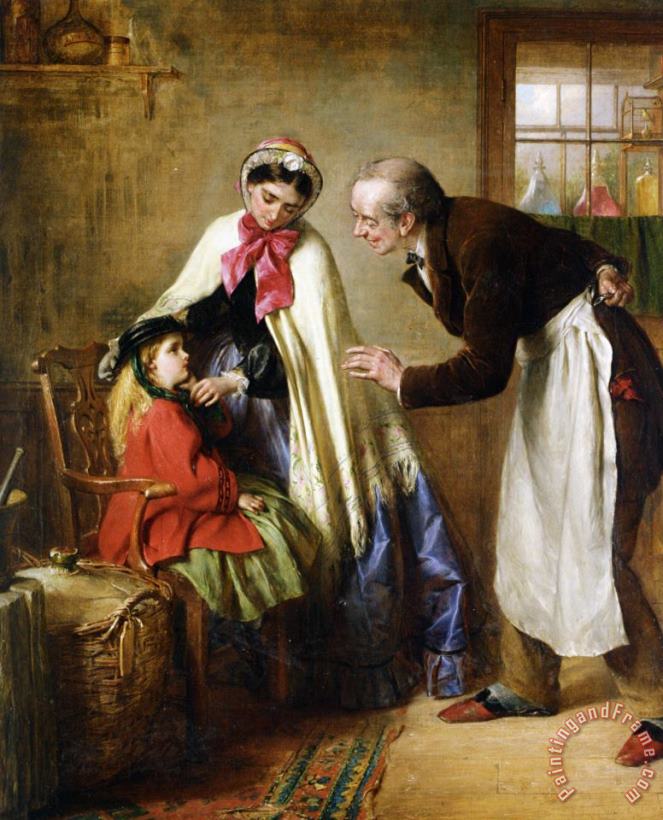 A First Visit to The Dentist painting - Edward Hughes A First Visit to The Dentist Art Print