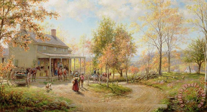 An October Day painting - Edward Lamson Henry An October Day Art Print