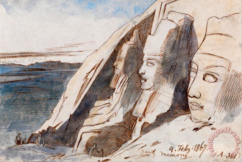 Edward Lear Abu Simbel Art Print