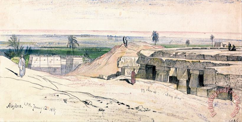 Abydos, 1 00 Pm, 12 January 1867 (134) painting - Edward Lear Abydos, 1 00 Pm, 12 January 1867 (134) Art Print