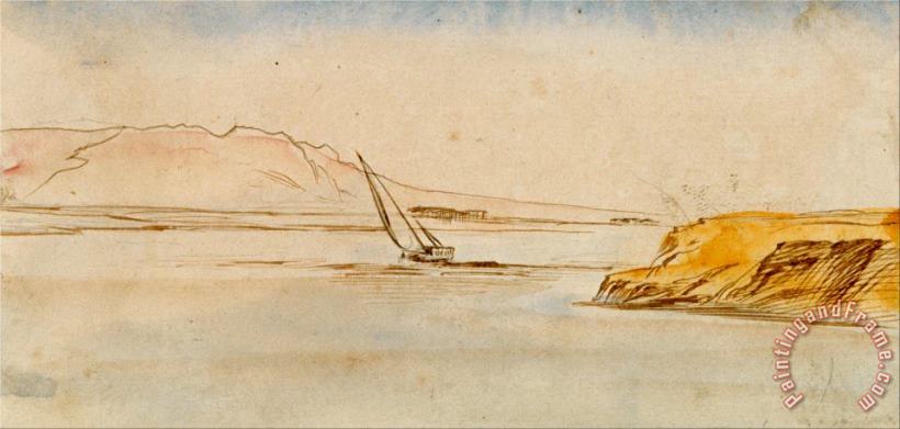 Edward Lear Boat on The Nile 4 Art Painting