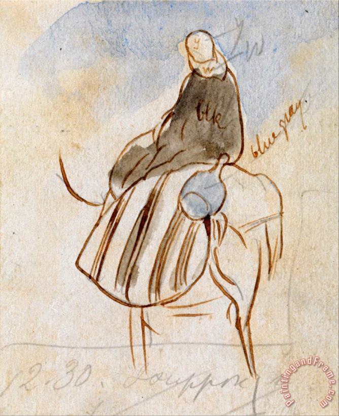 Edward Lear Egpytian Man on Camel Art Print