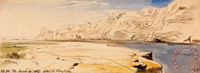 Edward Lear Gebel Sheikh Abu Fodde, 12 30 Pm, 4 March 1867 (592) Art Painting