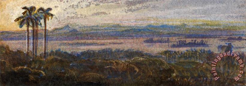Edward Lear Indian River Landscape Art Print