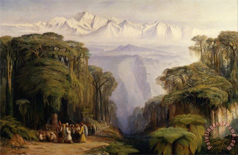 Kangchenjunga From Darjeeling painting - Edward Lear Kangchenjunga From Darjeeling Art Print
