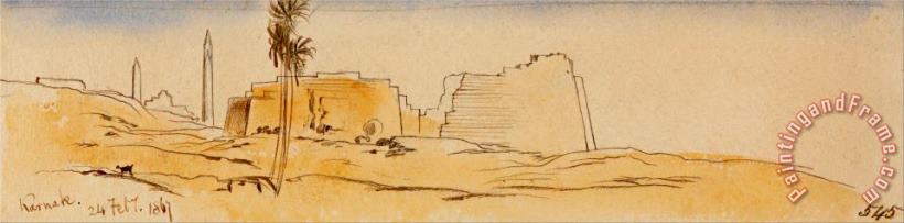 Karnak, 24 February 1867 (545) painting - Edward Lear Karnak, 24 February 1867 (545) Art Print