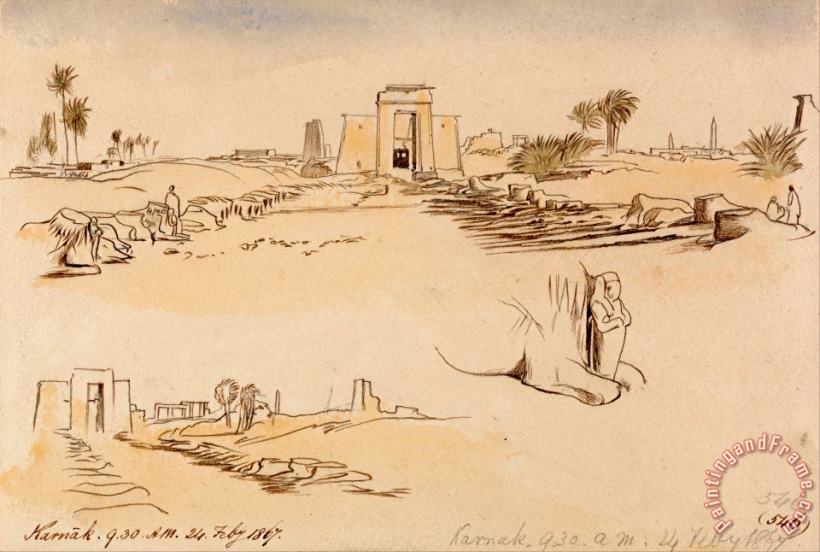 Edward Lear Karnak, 9 30 Am, 24 February 1867 (546) Art Print