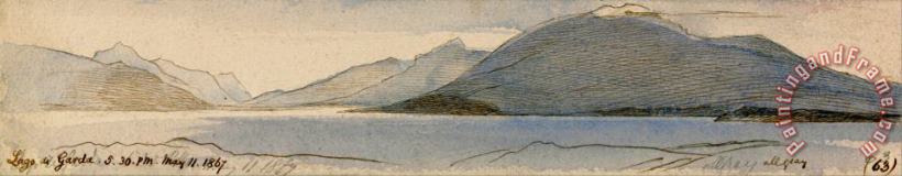 Lago Di Garda 2 painting - Edward Lear Lago Di Garda 2 Art Print