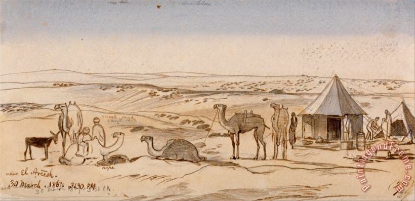 Edward Lear Near El Areesh, 3 30 Pm, 30 March 1867 (27) Art Print