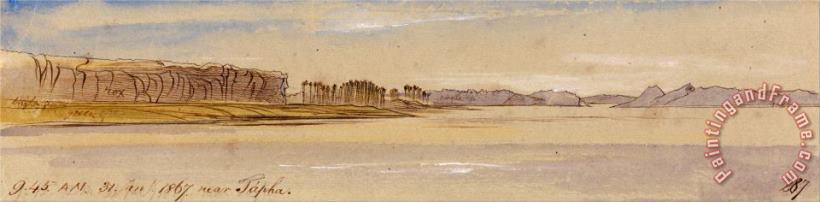 Near Tapha, 9 45 Am, 31 January 1867 (287) painting - Edward Lear Near Tapha, 9 45 Am, 31 January 1867 (287) Art Print