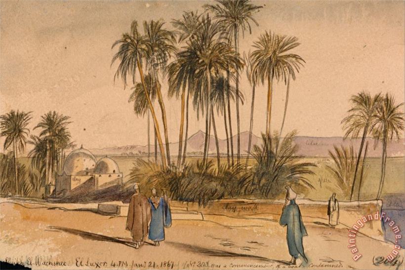 Edward Lear Sheikh El Wachshee, El Luxor Art Print