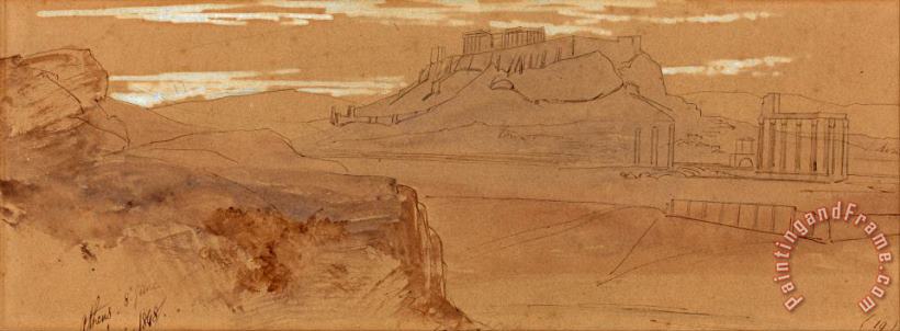 Sketches of Athens painting - Edward Lear Sketches of Athens Art Print