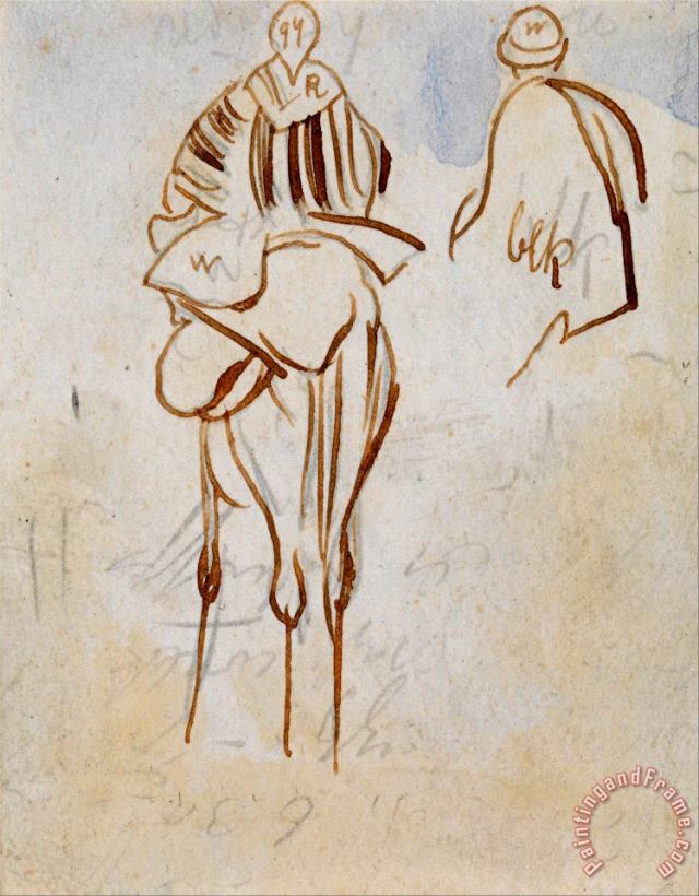 Edward Lear Study of an Egyptian Man on a Camel Art Print