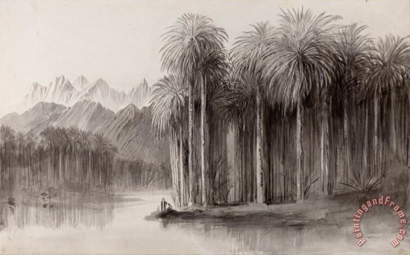 Edward Lear Wady Feiran, Peninsula of Mt. Sinai Art Painting