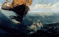 Edward Matthew Hale - The Mermaid's Rock painting