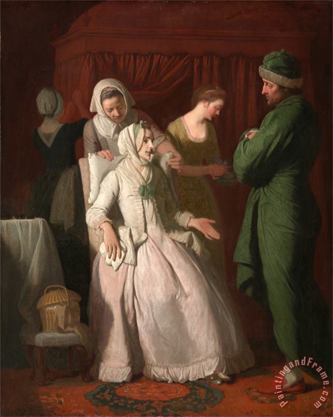 Edward Penny The Virtuous Comforted by Sympathy Art Painting