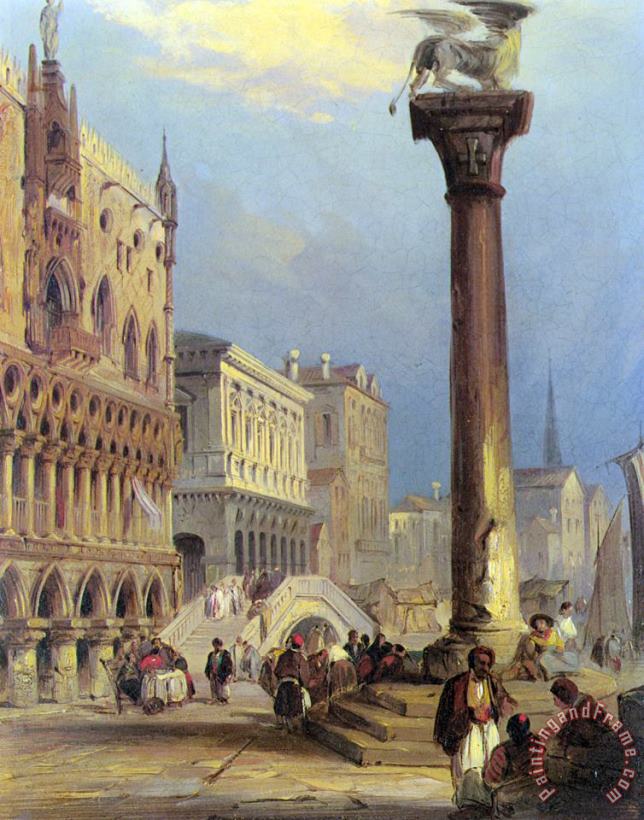 St. Marks And The Doges Palace, Venice painting - Edward Pritchett St. Marks And The Doges Palace, Venice Art Print