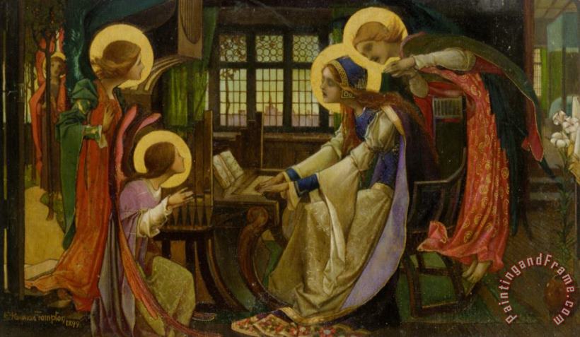 Saint Cecilia painting - Edward Reginald Frampton Saint Cecilia Art Print