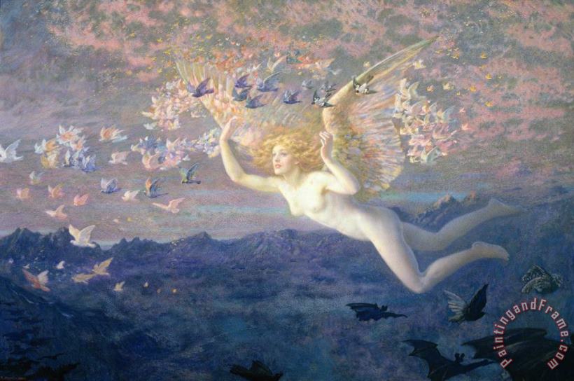 Edward Robert Hughes On the Wings of the Morning Art Painting