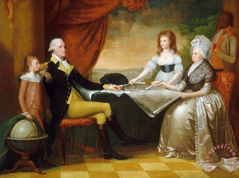 The Washington Family 2 painting - Edward Savage The Washington Family 2 Art Print