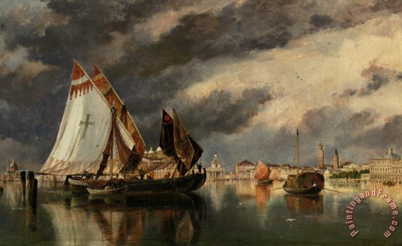 Edward William Cooke In The Lagoon Art Painting